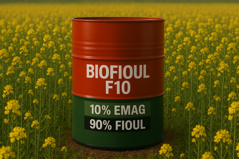 Le biofioul F10 issue de l'agriculture locale avec 10% d'énergies renouvelables.